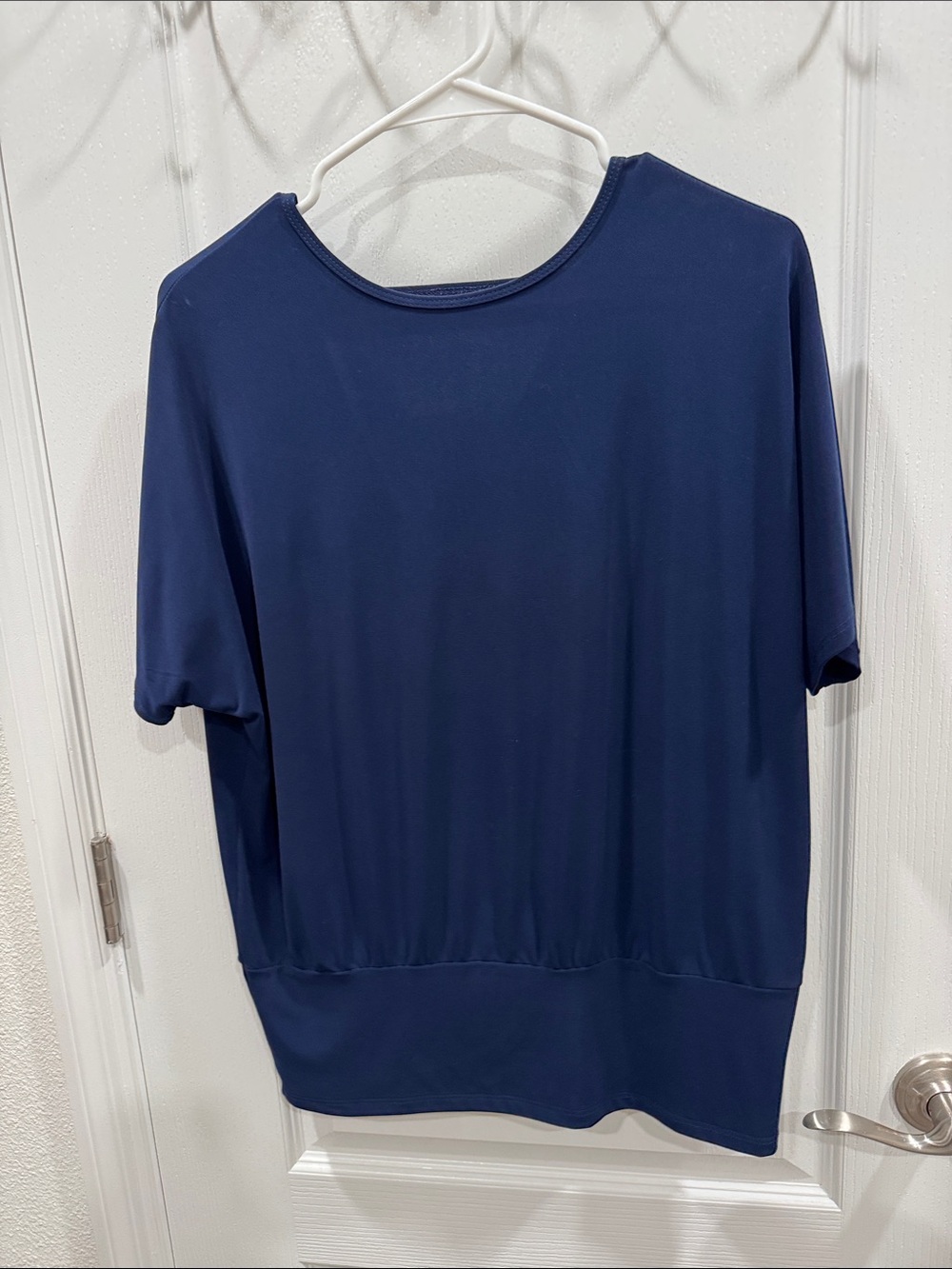 Classic Women's Navy Short-Sleeve Top